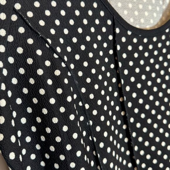 Sami & Jo Plus Women’s Black and White Polkadot Dress with Lace 2XL Textured - Picture 4 of 8